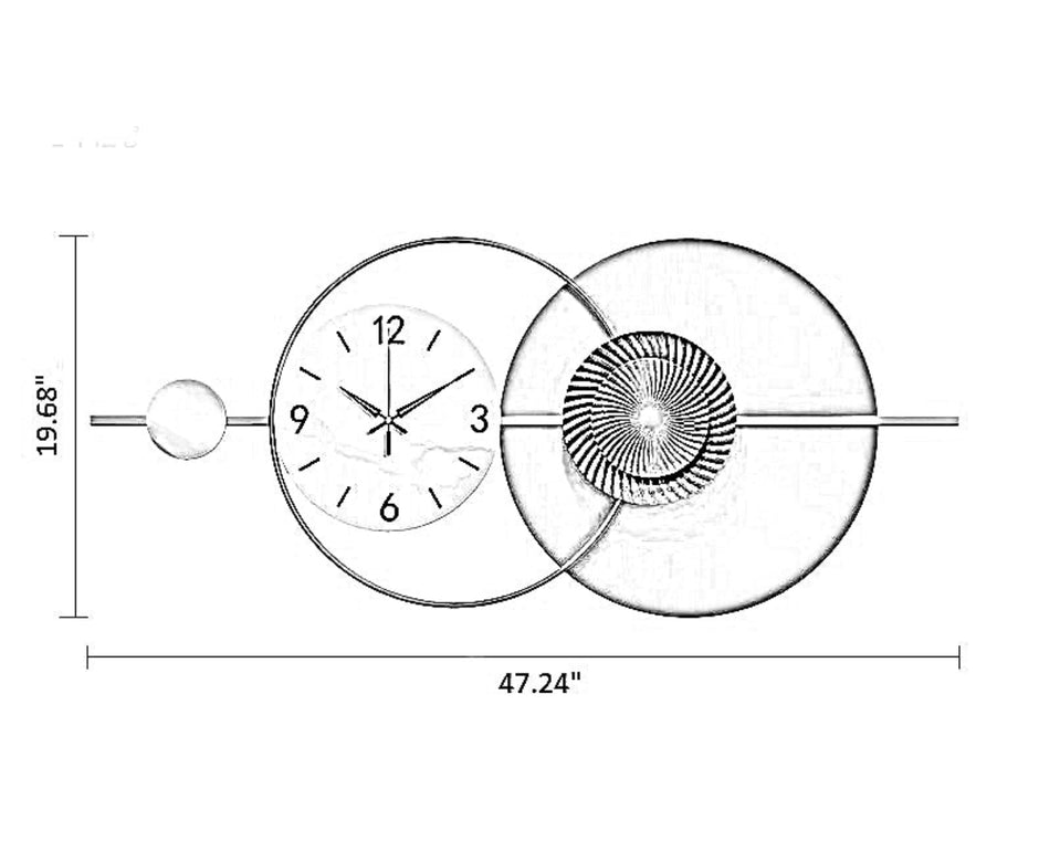 Modern Metallic Wall Clock Decor