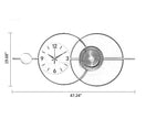 Modern Metallic Wall Clock Decor