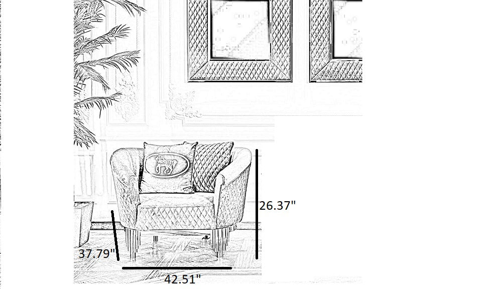 Nano Velvet Fabric Sofa Set