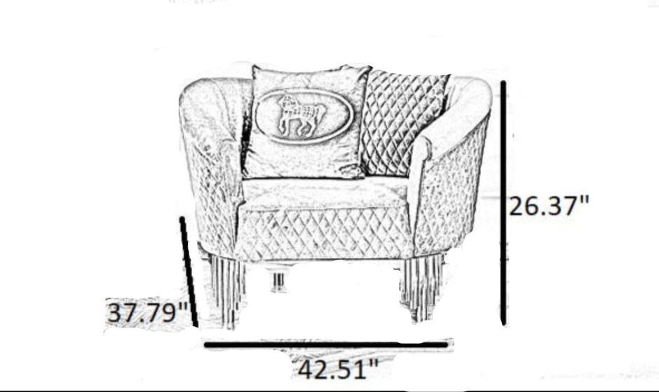 Luxury Velvet Living Room Sofa Set