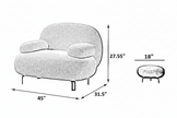 Minimalistic Fabric Modern Sofa Set