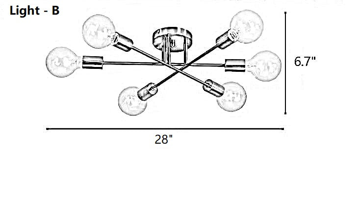 Modern Semi Flush Mount Ceiling LED Lights