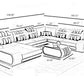 U-shaped LED Sofa-Set / Ruchi
