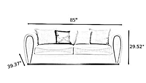 Post Modern 3 Pieces Fabric Upholstered Sofa Set / Ruchi