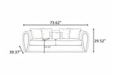 Post Modern 3 Pieces Fabric Upholstered Sofa Set / Ruchi