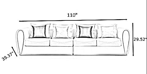 Post Modern 3 Pieces Fabric Upholstered Sofa Set / Ruchi