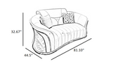 Italian Velvet Fabric Sofa Set