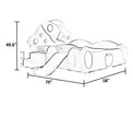 Spaceship Leather Kids Bed With Slide