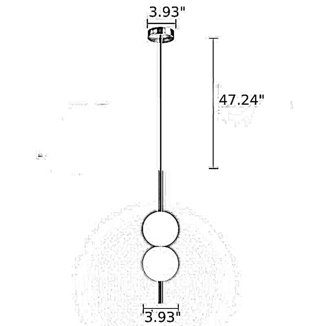 Round Glass Ball LED Pendant Light / Ruchi