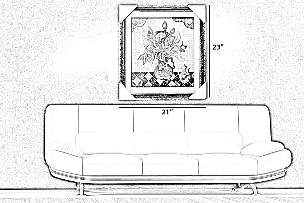 3D Wall Frame Design For Living Room / Ruchi
