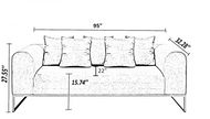 Modern Velvet Wooden Sofa Set