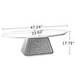 Oval Marble Top Modern Coffee Table / Ruchi