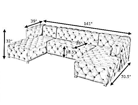 Classical Velvet Upholstery Sectional Sofa