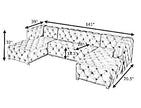 Classical Velvet Upholstery Sectional Sofa