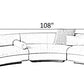 Modular Sectional Sofa With Fabric Upholstery / Ruchi