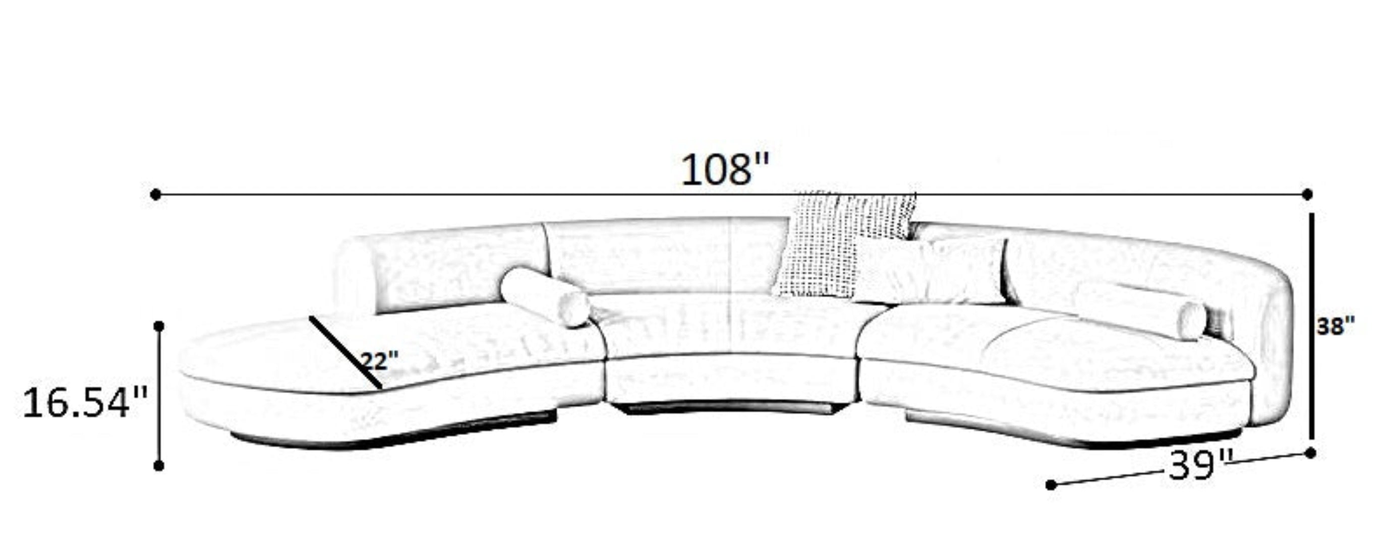 Modular Sectional Sofa With Fabric Upholstery / Ruchi