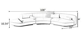 Modular Sectional Sofa With Fabric Upholstery / Ruchi