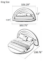 Modern LED Leather Round Bed / Ruchi