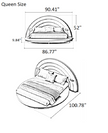 Modern LED Leather Round Bed / Ruchi