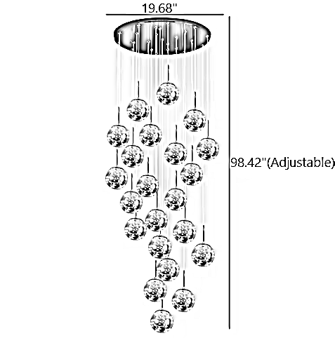 LED Ball Pendant Light Chandelier For Staircase