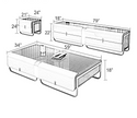 Wooden Coffee Table And TV Stand Set / Ruchi