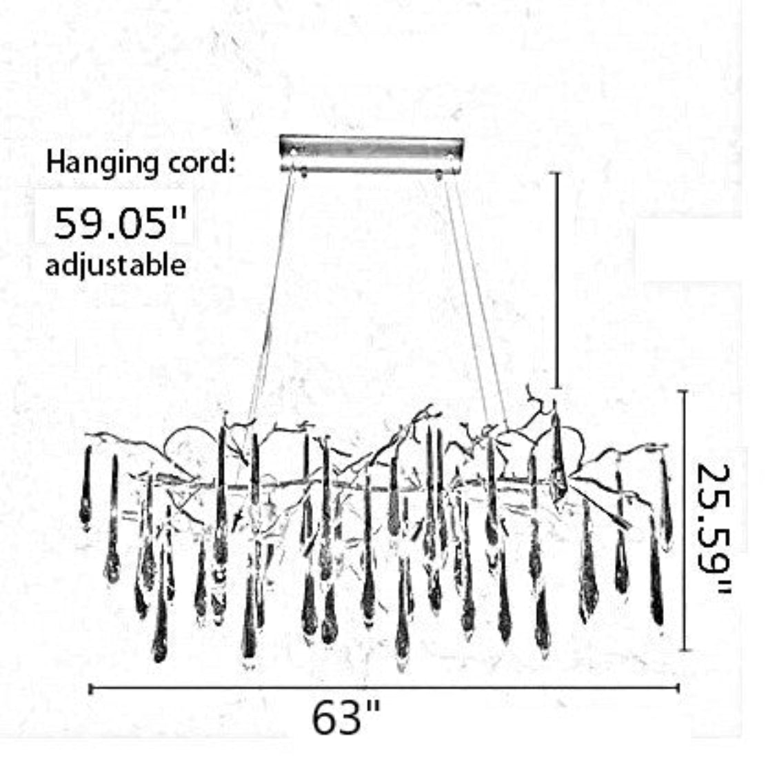 Modern LED Crystal Chandelier For Dining Room