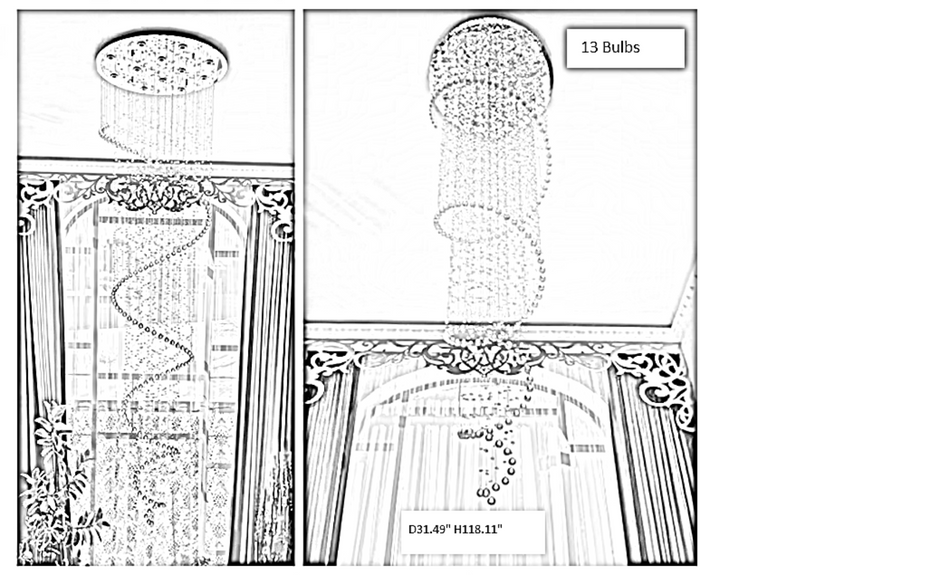 Remote Control LED Chandelier For Dining Room