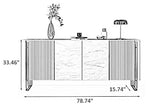 Marble Top Buffet Table With Storage