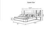 Modern Leather Platform Bed With Headboard