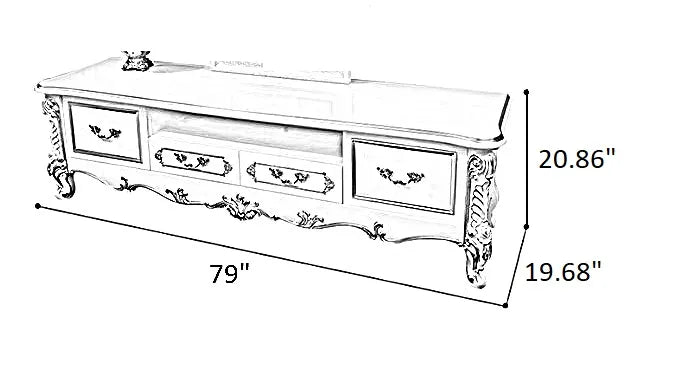 Traditional European Wooden TV Stand / Ruchi