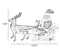 Santa Claus Elk Sled Electric Toy / Ruchi