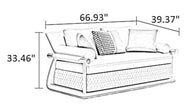 3-Piece Leather Living Room Sofa Set / Ruchi