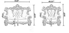 European Style Leather Sofa Set