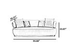 Modern 3-Piece Fabric Sofa Set / Ruchi