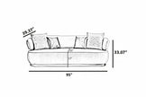Modern 3-Piece Fabric Sofa Set