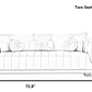 3 Piece Velvet Modern Sofa Set / Ruchi