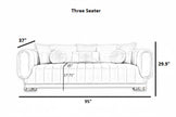 3 Piece Velvet Modern Sofa Set