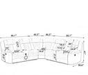 Multifunctional Electric Recliner LED Sectional Leather Sofa