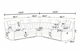 Multifunctional Electric Recliner LED Sectional Leather Sofa