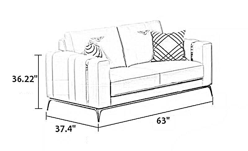 Luxury Leather Sofa Set For Living Room / Ruchi