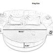 Cotton Round Fitted Bedsheet And Pillows