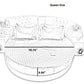 Cotton Round Fitted Bedsheet And Pillows