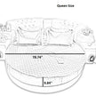 Cotton Round Fitted Bedsheet And Pillows
