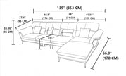 Modern L-Shape Genuine Leather Sectional Sofa
