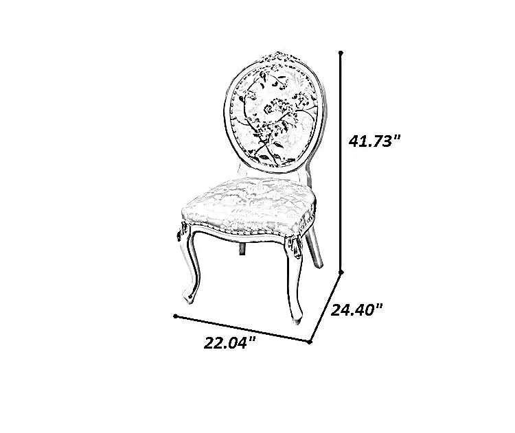 European Wooden Round Dining Table With 6 Chairs / Ruchi