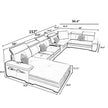 Relaxing U-Shaped Leather Sectional Sofa