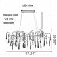 Modern LED Crystal Chandelier For Dining Room / Ruchi