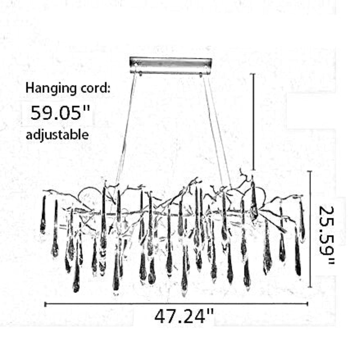 Modern LED Crystal Chandelier For Dining Room / Ruchi