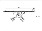 90-Inch Magnificent Marble Top Dining Table / Ruchi