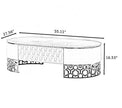 Modern Marble Coffee Table With Leather Upholstery / Ruchi